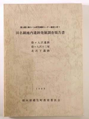 田名網地内遺跡発掘調査報告書　狢ヶ入沢遺跡・狢ヶ入沢十三塚・北沢下遺跡