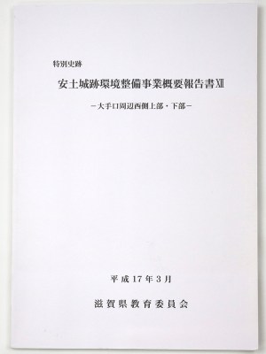 特別史跡　安土城跡環境整備事業概要報告書12　大手口周辺西側上部・下部