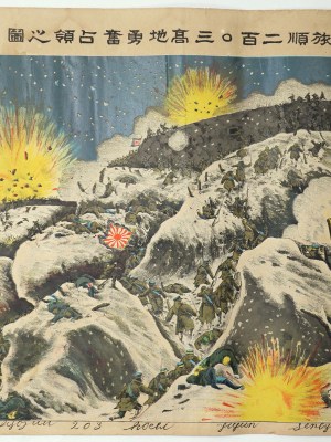 旅順二百〇三高地（203高地）勇奮占領之図　日露交戦実影