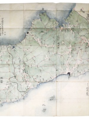 鳳至 珠洲 奥郡 一町五厘 略絵図